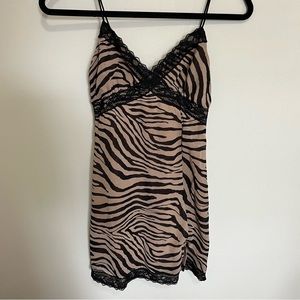 Tiger Print Lace Mini Dress